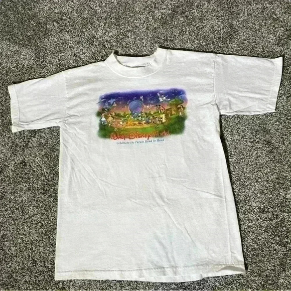 Vintage 2000s Disney World Kids Mickey & Friends T Shirt Sz 18-20 - Picture 1 of 8